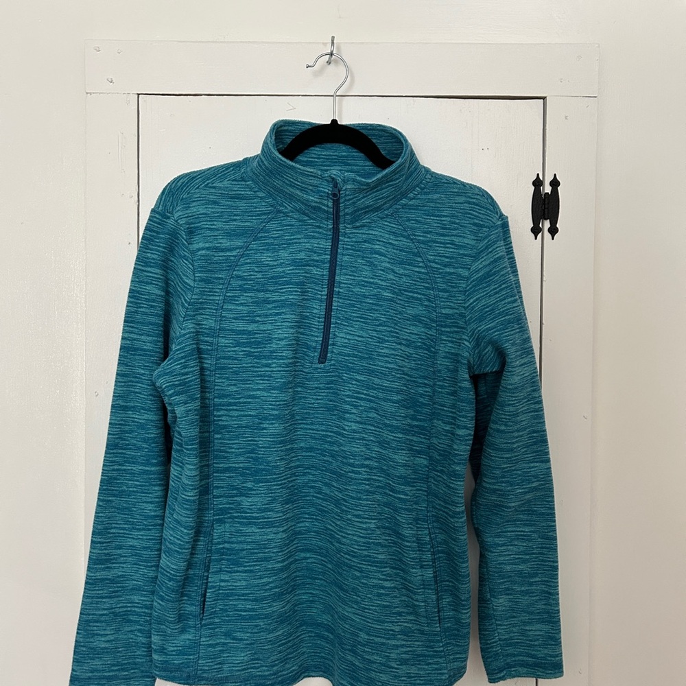 St. John’s Bay 3/4 Zip Polar Fleece Womens Long Sleeved Shirt